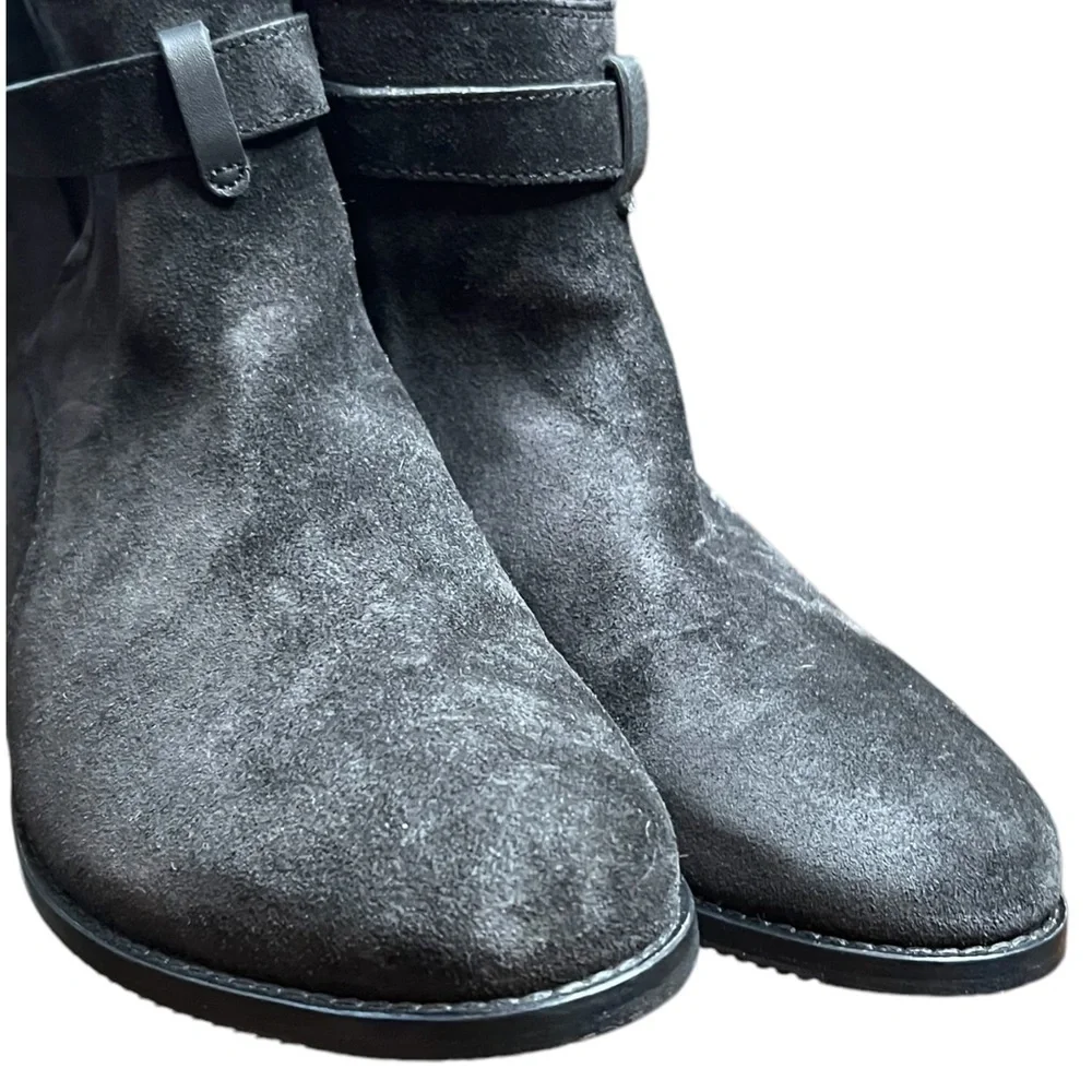 ▶️ Johnston & Murphy ◀️ Darby Snap Bootie All Leather Black Suede Women’s 8